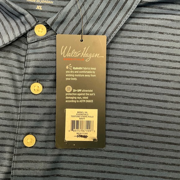 Men’s New With Tags Walter Hagen Essentials Polo Shirt XL Hydro Dri UPF - Picture 6 of 10